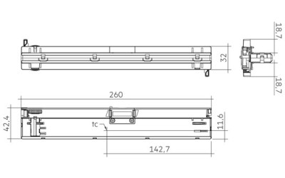 LC 40 6P in-track one4all NF adaptor