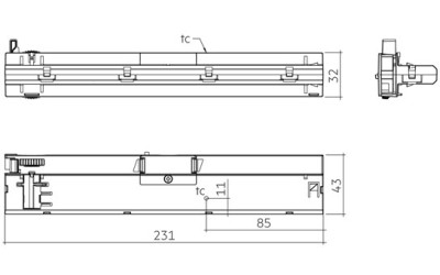 LC 40 4P in-track bDW NF adaptor