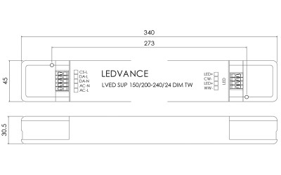 LVED SUP 150 200-240 24 DIM TW